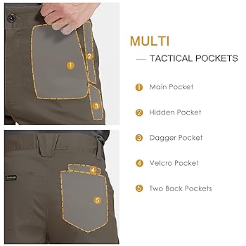 HARD LAND Men's Tactical Pants Military 11 Pockets Ripstop